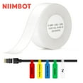 thumbnail image 1 of NIIMBOT Cable Label Maker Tape (0.49" x 4.29") Printer Sticker Paper with Self-Adhesive for D11/D110/D101/H1/H1S,1 Roll of 65 (White), 1 of 7