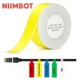 thumbnail image 1 of NIIMBOT Cable Label Maker Tape (0.49" x 4.29") Printer Sticker Paper with Self-Adhesive for D11/D110/D101/H1/H1S,1 Roll of 65 (Yellow), 1 of 7