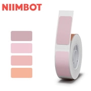 NIIMBOT D11/D110/D101/H1S Label Maker Tape Address Labels Name File Folder Waterproof Sticker Labels, 0.55 x 1.18(14 x 30mm), 210 Labels/Roll, Four Pink