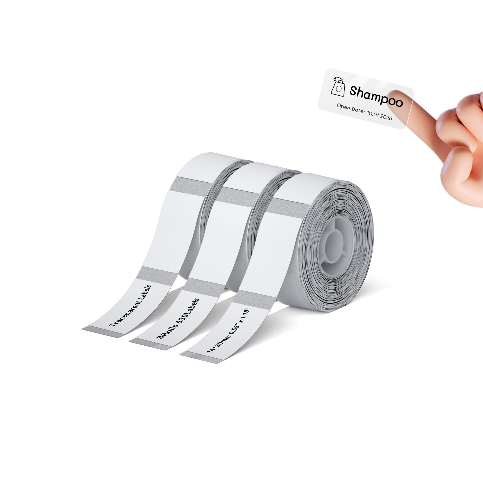 NIIMBOT D11 Label Maker Tape Adhesive Clear Label Paper 0.55" X 1.18