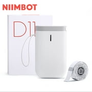 NIIMBOT D11 Label Maker with Tape, Mini Bluetooth Label Printer Inkless Labeler Sticker Label Printer Machine (White)
