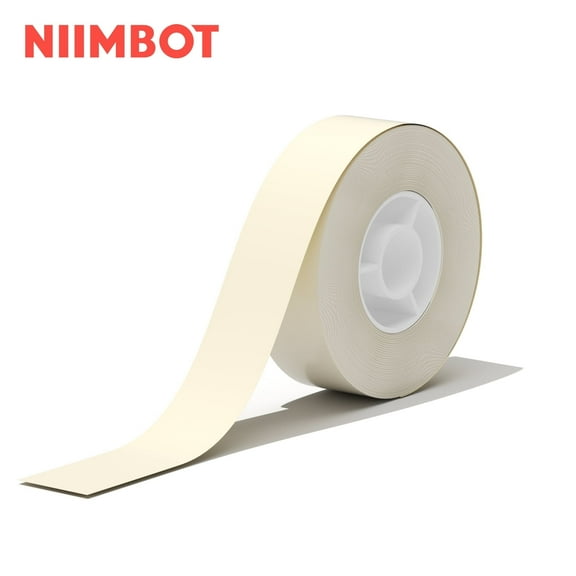 NIIMBOT H1S Labels,Thermal Continuous Label Maker Tape,0.59"x 24ft Non-precut Self-Adhesive Label Roll(Light Yellow)