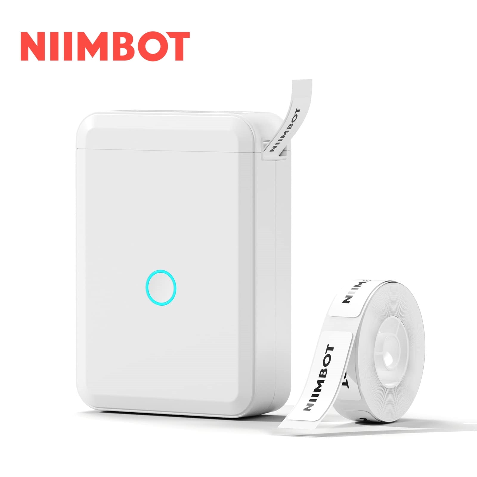 NIIMBOT D110 Label Maker Machine With Tape, Small Thermal Sticker Printer  Portable Bluetooth Connection (White)