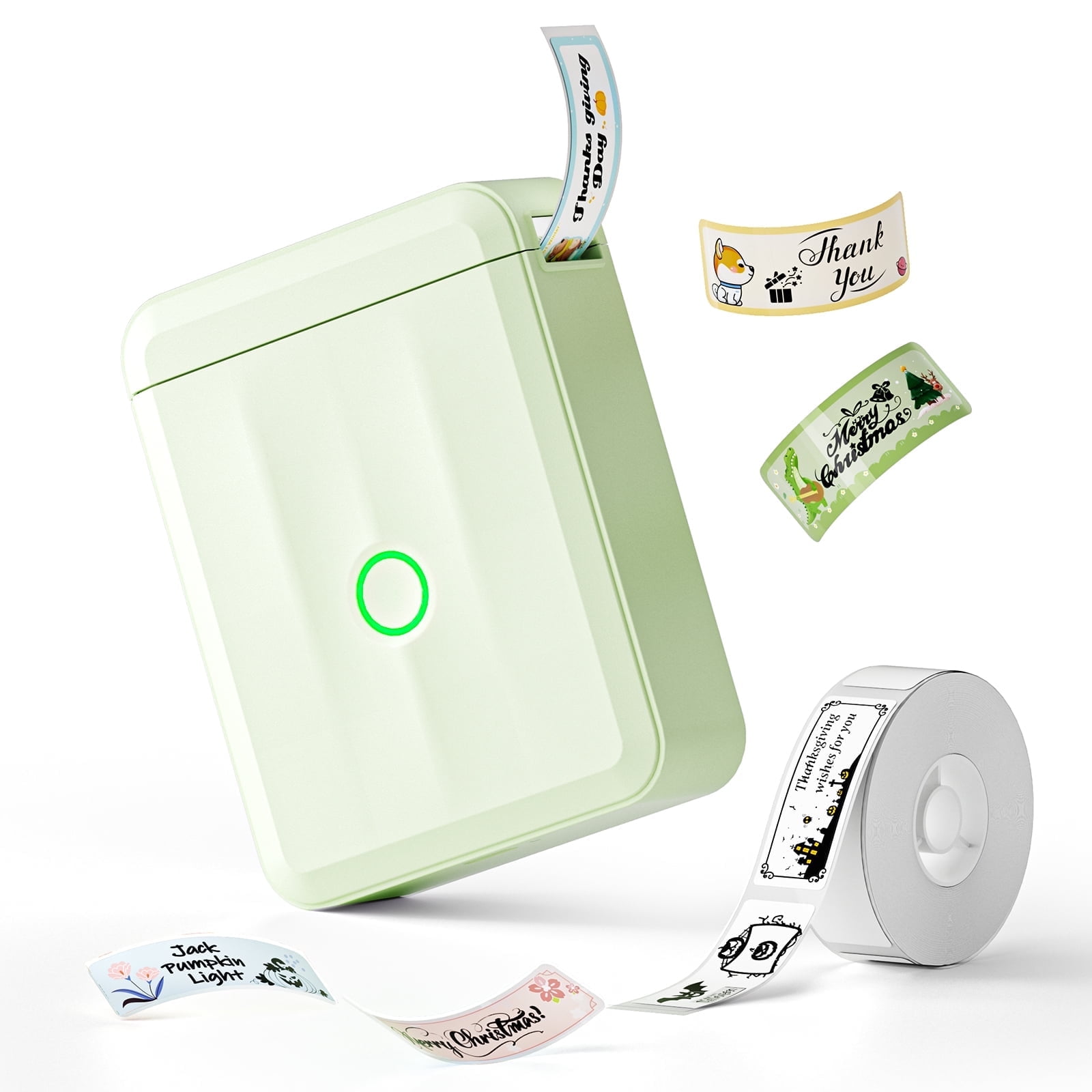 Walmart Black Friday Deals 2025 - Niimbot Label Maker D110 Portable Bluetooth Thermal Printer with 15mm Wide Labels Green