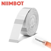 NIIMBOT Label Maker Paper with Self-Adhesive 0.55" x 0.98" Thermal Printer Sticker Paper, Compatible for D11/D110/D101/H1S Transparent Label Tape 240 Labels/Roll, Clear