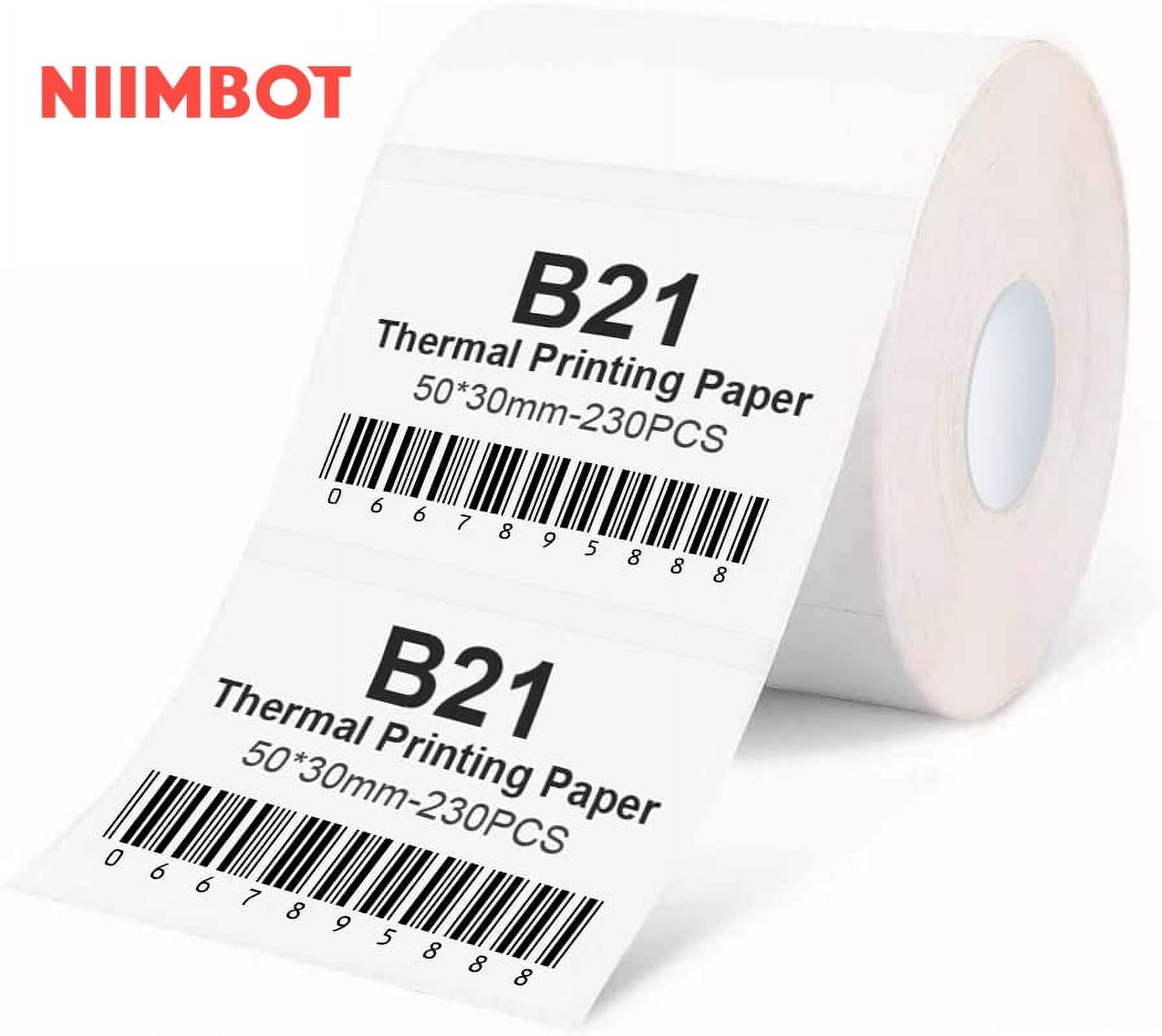 Label Maker Tape Compatible for NIIMBOT B21/B1/B3S, Jewelry Price Label  Printer Paper Waterproof Anti-Oil Scratch-Resistant Sticker White