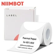 NIIMBOT Labels for B1/B21/B3S Label Printer, Thermal Labels 2"x 2"(50x50mm), 1 Roll of 150 Sticker Labels (Round White)