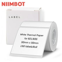 NIIMBOT Labels for B1/B21/B3S Label Printer, Thermal Labels 2"x 2"(50x50mm), 1 Roll of 150 Sticker Labels (White)