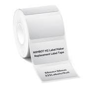 NIIMBOT M2 Thermal Transfer Labels, Only for M2 Label Maker, PET Material, Waterproof and High-Temperature Resistance, Long Storage Time (50x30mm Silver)
