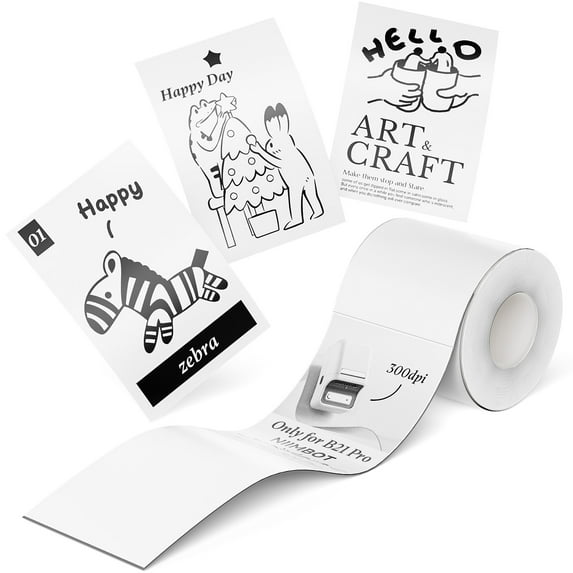 NIIMBOT Photo Paper Only For B21 Pro,300dpi Upgraded Thermal Photo Printing,White