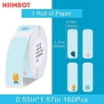 thumbnail image 1 of NIIMBOT Thermal Label Maker Stickers 0.55"×1.57" Replacement Label Paper for D11/D101/D110/H1S,160 Sheets/Roll(Ocean), 1 of 6