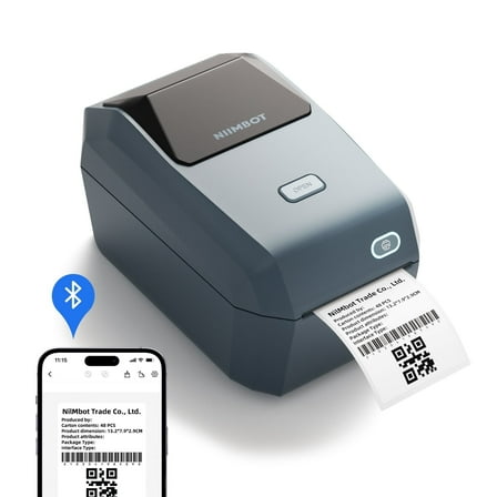 NIIMBOT Thermal Label Printer, 3" Bluetooth Label Printer for Business And Industry,Printing Pictures, Text, Barcodes, Support Bluetooth/USB/wifi(Blue)
