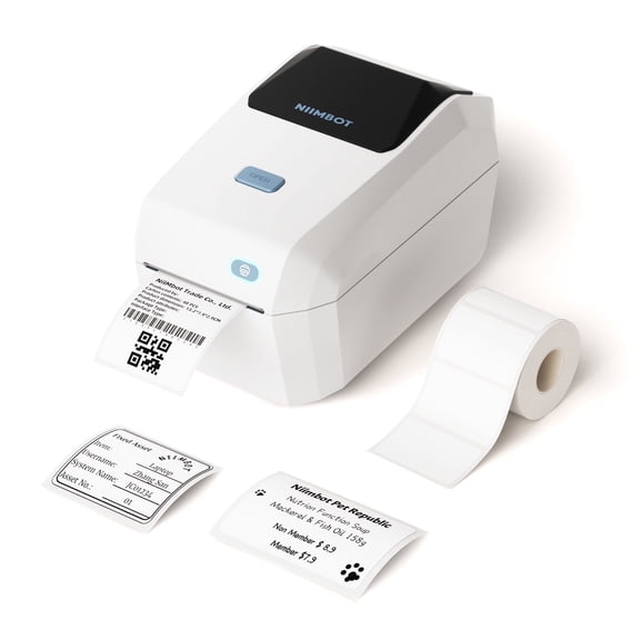 NIIMBOT Thermal Label Printer, 3" Bluetooth Label Printer for Business And Industry,Printing Pictures, Text, Barcodes, Support Bluetooth/USB/wifi(Whtie)