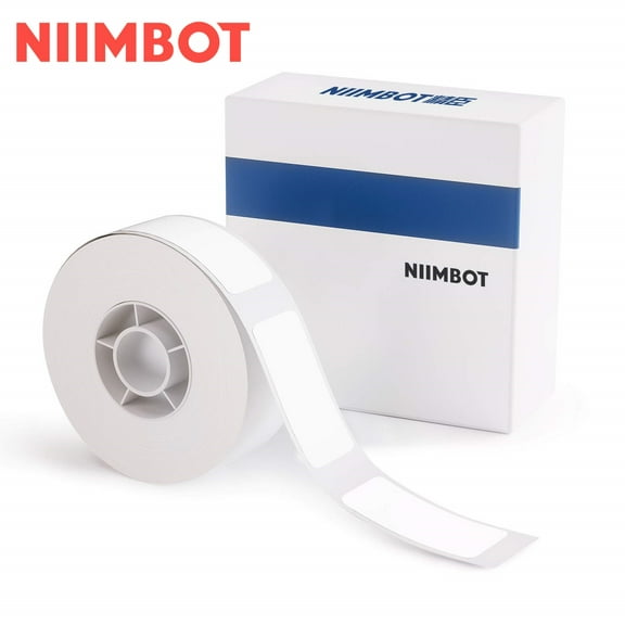 NIIMBOT Thermal Labels(0.59" x 1.97") Printer Sticker Paper with Self-Adhesive for D11/D110/D101/H1S ,1 Roll of 130(White)
