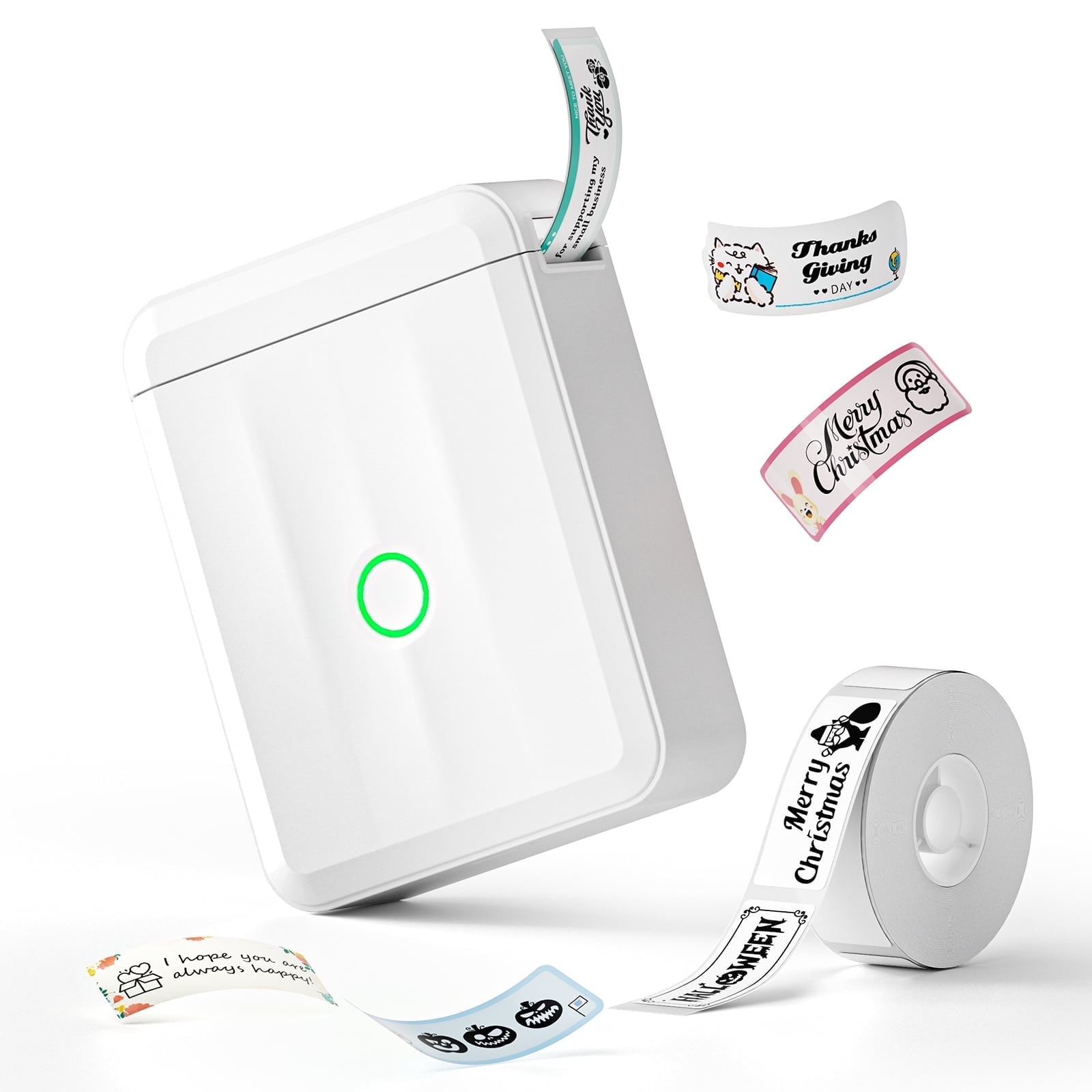 Walmart Deal of Niimbot Upgraded D110 Mini Portable Bluetooth Thermal Label Printer White Supports Multiple Fonts and 15mm Tape