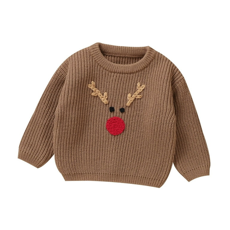 NIJNFCLOTH Fall Sweaters Toddler Kids Baby Girls Boys Christmas Long Sleeve Sweaters Warm Jacket Knit Xmas Coat Outwear Christmas Sweater Size 6 9 Months Walmart