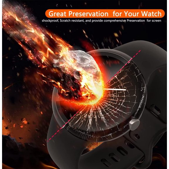 NIJUDA -[2 Pack] Compatible with Google Pixel Watch 2(2023) / Pixel Watch Case with Tempered Glass Screen Protector, Matte Full Coverage Protective Cover Bumper