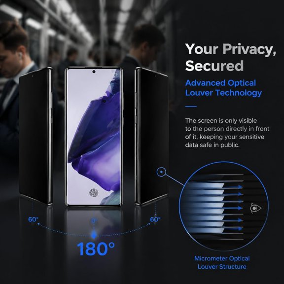 NIJUDA -2 Pack for Galaxy S22 Ultra Privacy Screen Protector, 2 Pack Camera Protector, Fingerprint Compatible,Anti-Spy, 9H Hardness Anti-Scratch Shatterproof, Secure Private Protection for Galaxy S22