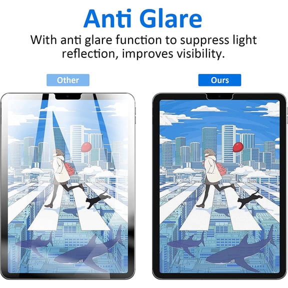 NIJUDA -[2 Pack Matte Glass Screen Protector Compatible with iPad Air 5th Generation 2022 10.9 inch, [Install Frame] Anti Glare/Fingerprint Free/Bubble Free/9H Tempered Glass iPad Air 5