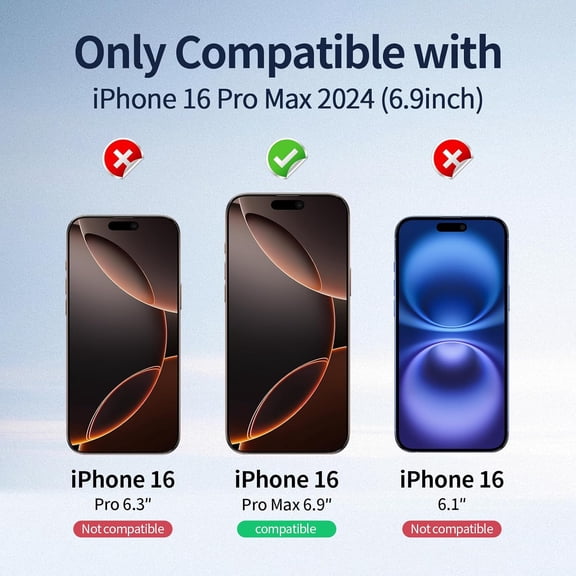 NIJUDA -[2 Pack Matte Glass Screen Protector Compatible for iPhone 16 Pro Max 6.9inch 2024, Anti-Glare & Fingerprint Anti-Reflective No Bubbles Install Frame Smooth as Silk Tempered Glass