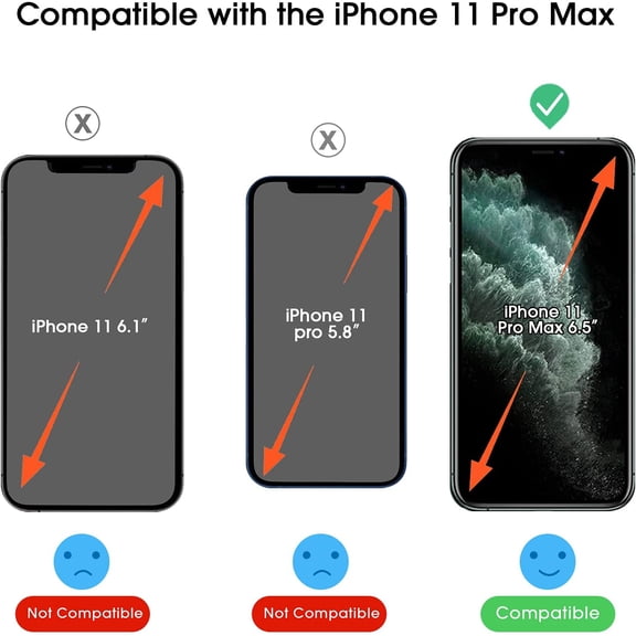 NIJUDA -2 Pack OneTouch Glass Screen Protector for iPhone 11 Pro Max (6.5") with Easy Installation Kit