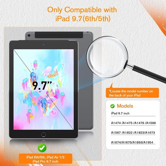 NIJUDA -2 Pack Paperfeel Screen Protector Compatible with iPad 6th / 5th Generation 9.7 inch/iPad Air 1/2 High Touch Sensitivity Anti Glare, Less Reflection, PET Matte Texture, Easy Installation