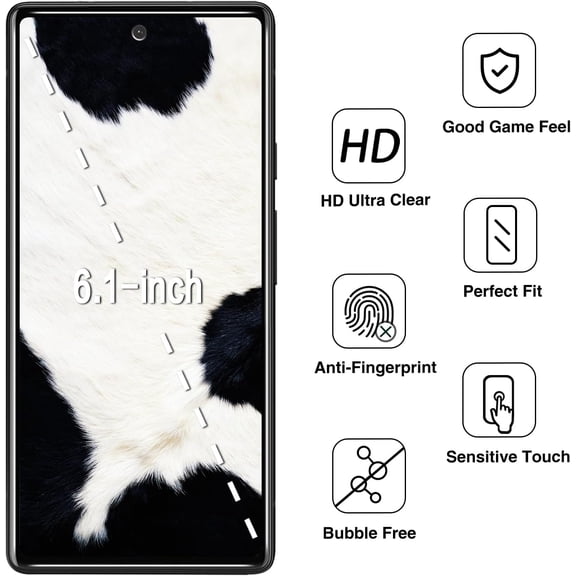 NIJUDA -2 Pack Privacy Screen Protector Designed for Google Pixel 6a 5G Anti Spy Tempered Glass, Anti Scratch, Bubble Free