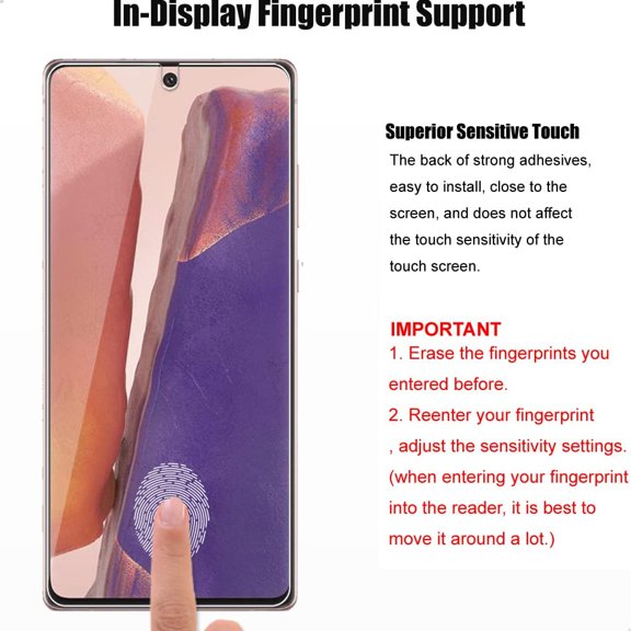 NIJUDA -(3+3) For Samsung Galaxy Note 20 5G 4G (3 Pack) Tempered Glass Screen Protector with Camera Lens Protector, Anti Scratch, HD Clear