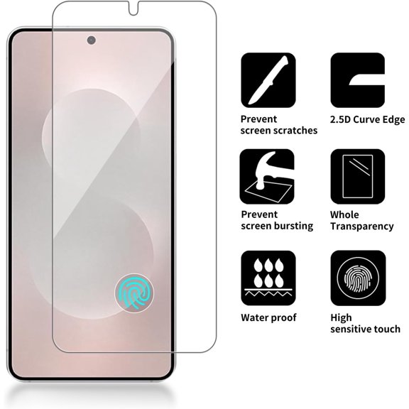 NIJUDA -4 Pack Glass Screen Protector Compatible for Samsung Galaxy S25 Edge/SM-S937U [9H Hardness]-HD Screen Tempered Glass, Scratch Resistant,Easy Install [Case Friendly]