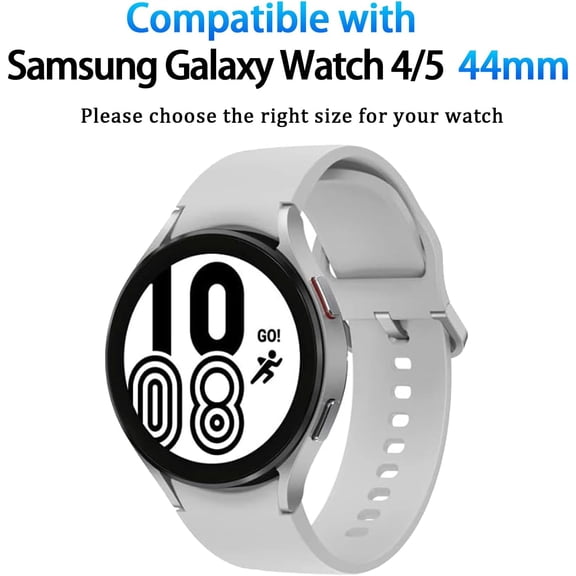 NIJUDA -[6+6Pack for Samsung Galaxy Watch 5 & 4 Screen Protector Case 44mm, Anti-Fog Tempered Glass and Waterproof Hard PC Protective Bumper Cover for Galaxy Watch5 Watch4 44mm