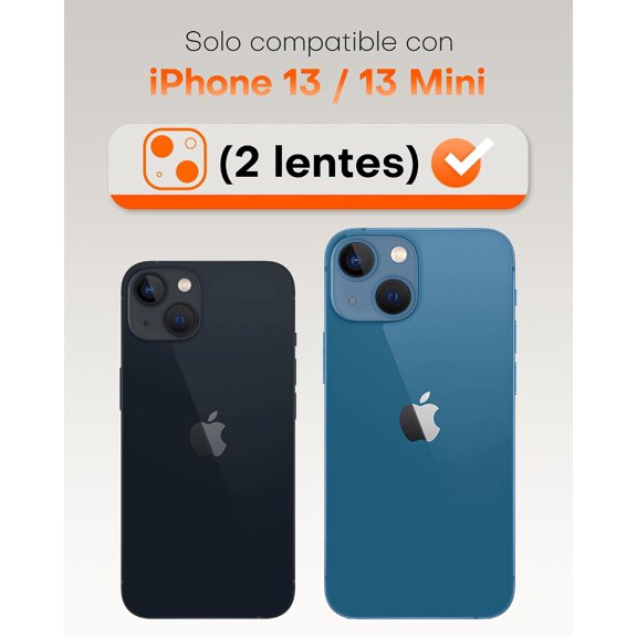 NIJUDA -Camera Lens Protector for iPhone 13 / iPhone 13 Mini Tempered Glass HD Individual Scratch Resistant Camera Cover Accessories Case Friendly 2 PackDark Blue