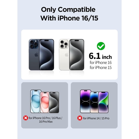 NIJUDA -Compatible for iPhone 16/iPhone 15 Privacy Screen Protector Tempered Glass 6.1 Inch, Pink Gradient Anti Spy Anti Blue Light HD Easy Installation