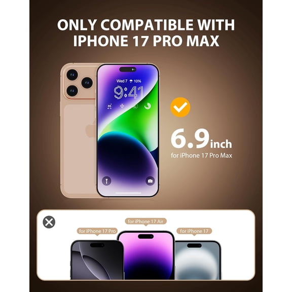 NIJUDA -Compatible for iPhone 17 Pro Max Privacy Screen Protector 6.9 Inch, Pink Gradient Anti Spy Anti Blue Light HD Tempered Glass Easy Installation