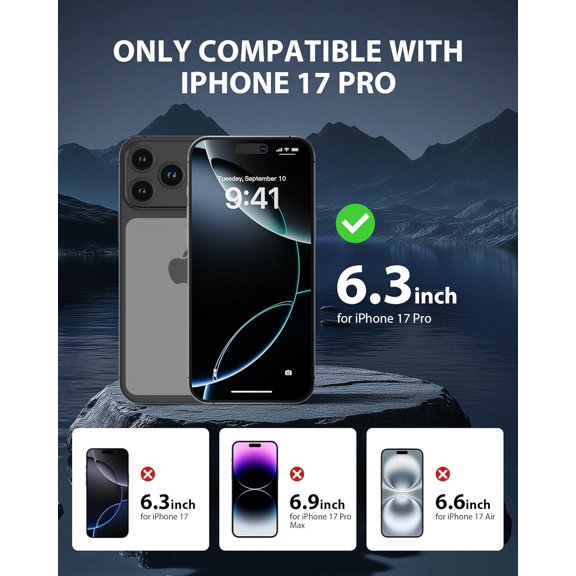 NIJUDA -GIGKISS 2 Pack for iPhone 17 Pro Matte Screen Protector 6.3 inch, Anti-Fingerprint Anti-Glare Screen Protector Tempered Glass Easy Installation