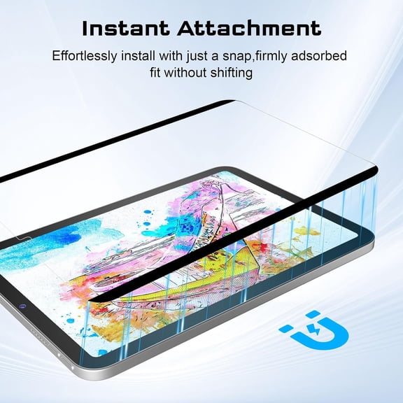 NIJUDA -Magnetic Paper Screen Protector for iPad Mini 7 2024 (A17 Pro) & iPad Mini 6 8.3 Inch,Detachable and Reusable Nano Adsorption High Sensitive Anti Glare Matte Film for Note-Taking,Drawing, Art