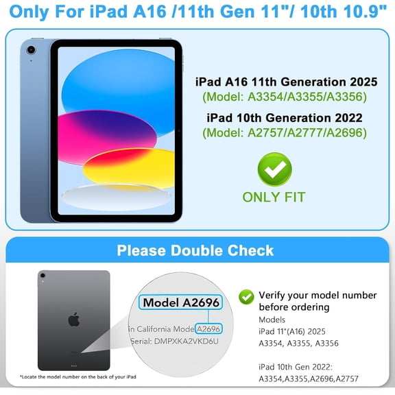 NIJUDA -Matte Privacy Screen Protector for Pad 11th A16 2025 11" & 10th 2022 10.9" , Anti Glare Spy Private Filter for Pad A16, High Sensitive Bubble-Free Easy Install Black Security Screen, 1 Pack