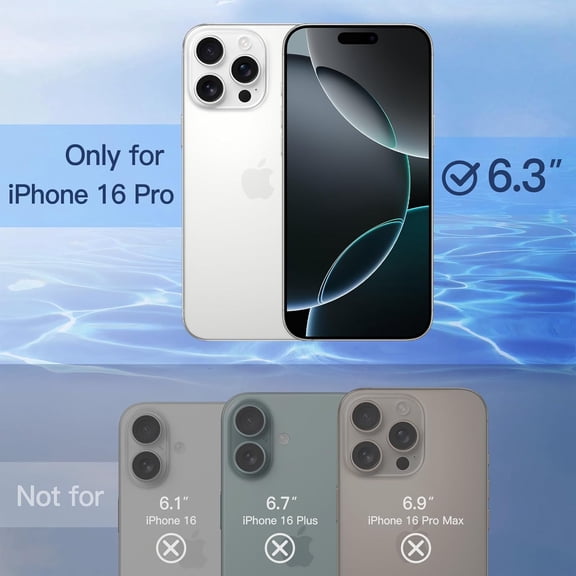NIJUDA -Privacy Full Coverage Screen Protector for iPhone 16 Pro 6.3-Inch, Black Edge Anti-Spy Tempered Glass Film with Easy Installation Tool, Case-Friendly, 2-Pack