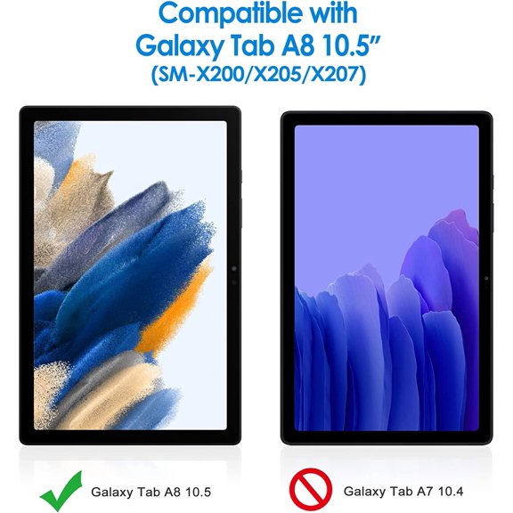 NIJUDA -Screen Protector for Samsung Galaxy Tab A8 (10.5-Inch, 2021 Model, SM-X200/X205/X207), 9H Anti-Scratch Tempered Glass Film, HD Clear with Easy Installation Tool, 2-Pack
