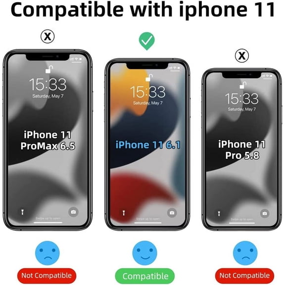 NIJUDA -for iPhone 11 Phone Case, Shockproof for iPhone 11 Case, Military Grade Drop Protection, Protective Hard Back Slim Translucent Case for iPhone 11 6.1'', Frosted Black