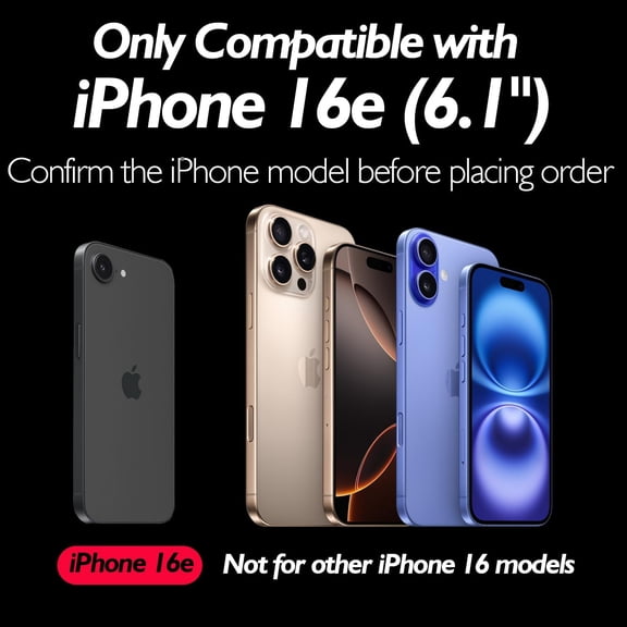 NIJUDA -for iPhone 17E/16E Back Glass Protector(2-Pack), iPhone 17e/16e Back Screen Protector Rear Tempered Glass (6.1 inch)
