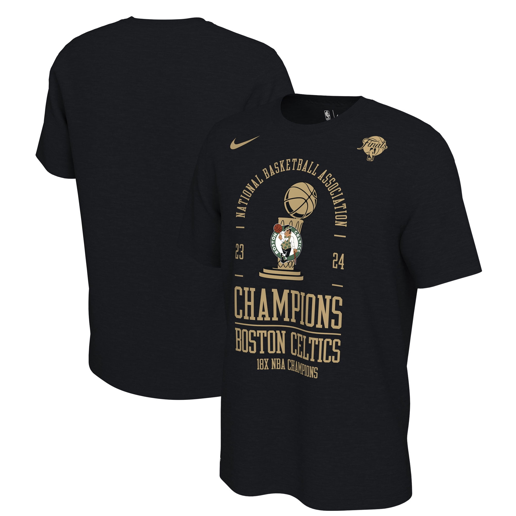 Men's Nike Black Boston Celtics 18-Time NBA Finals Champions Locker Room T-Shirt