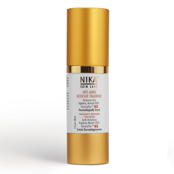 NIKA SKIN CARE - Anti Aging Intensive Treatment - Botox Alternative - Moisturizer with Collagen, Matrixyl & Argireline Peptides, Hyaluronic Acid, Collagen, Retinol, and Apple Stem Cells