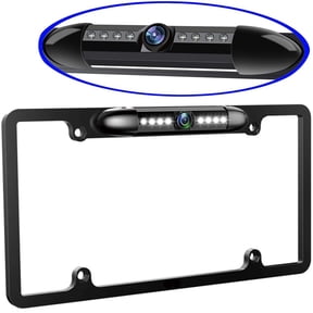 NIKAUTO Upgrade Infrared Black License Plate Camera with Night Vision & HD Quality