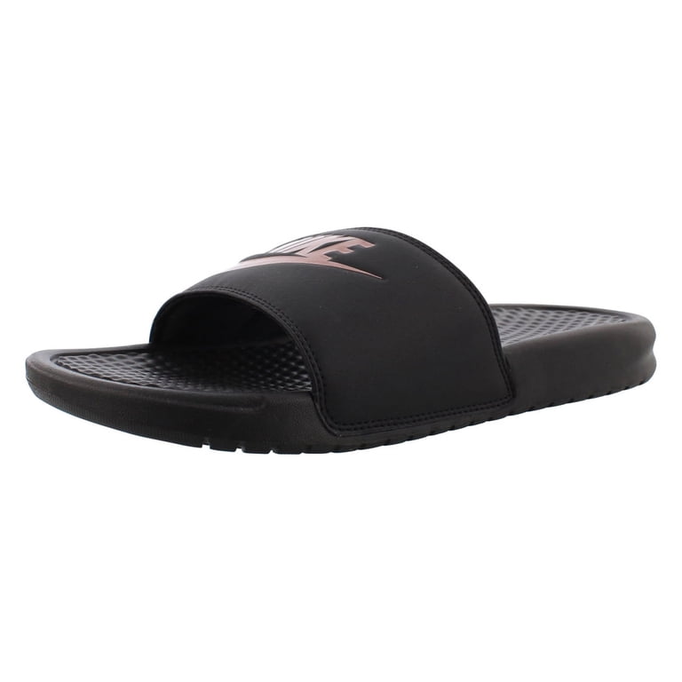 Nike Benassi JDI Slide Black/Rose Gold Lightweight Womens  display picture 3