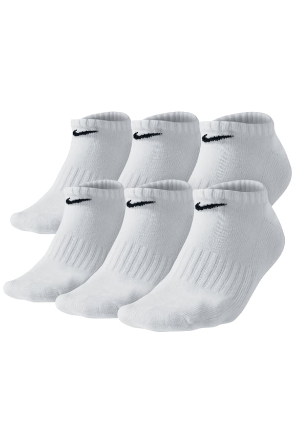 6 Pack Gray Cotton Solid Logo Impact Absorption No-Show Easy Care Arch Support Moisture Wicking Training Casual Socks 8-12