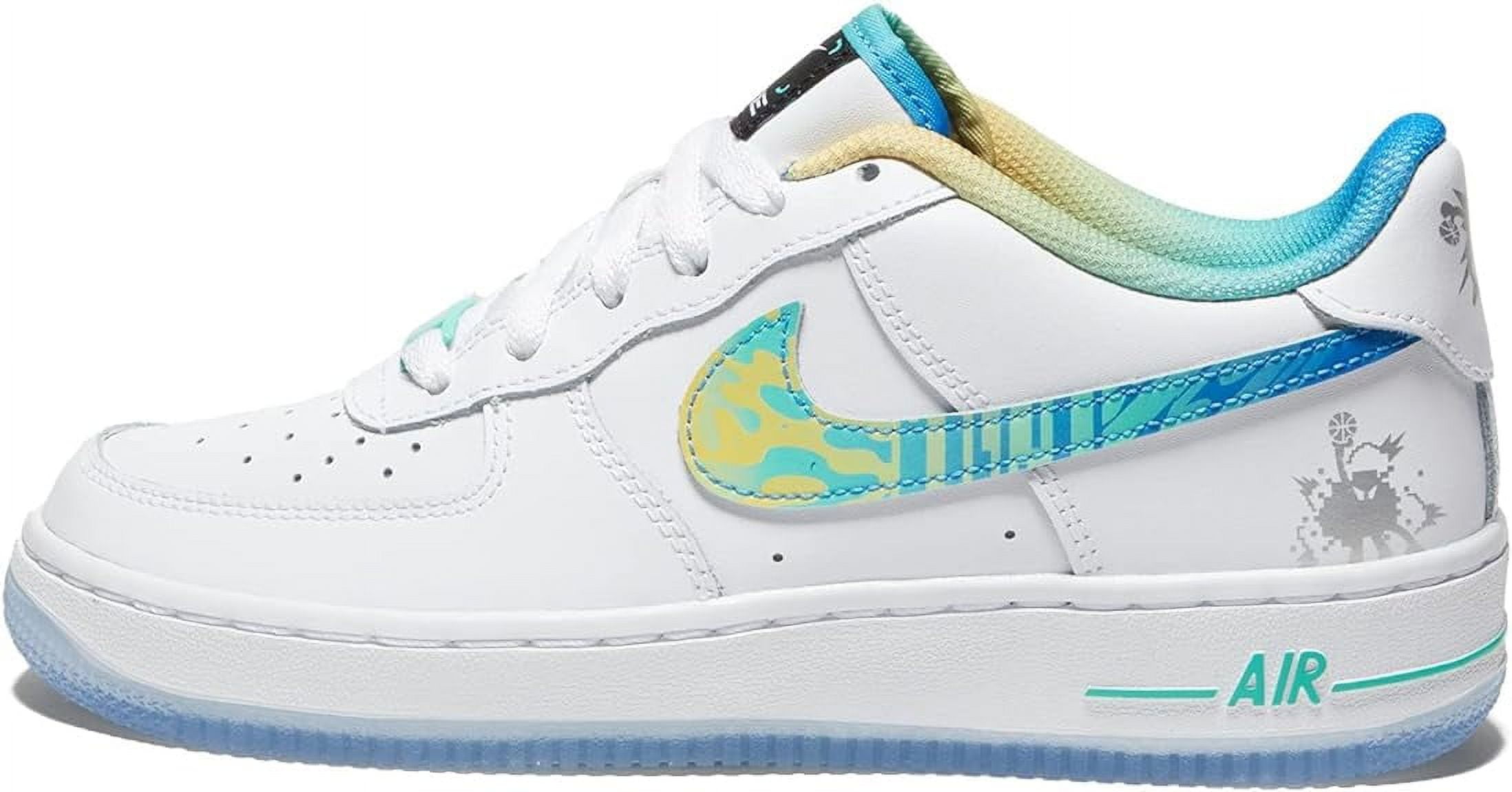 NIKE Air Force 1 LV8 1 Youth White Multi Light Menta 5.5 Walmart