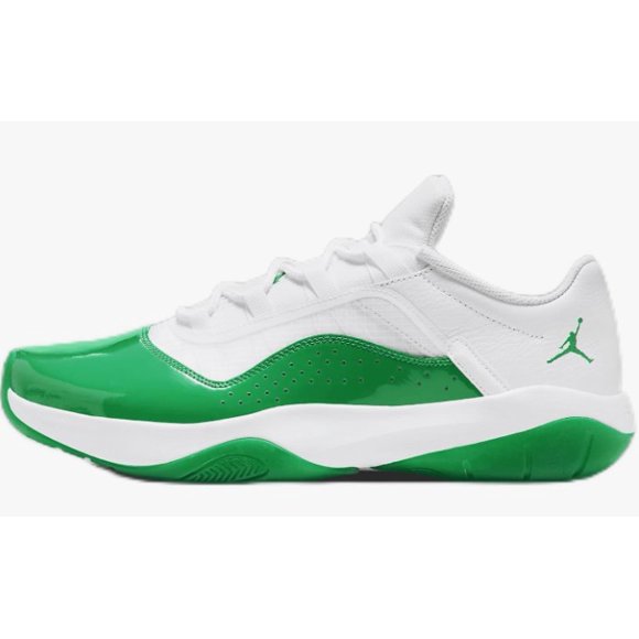 NIKE Air Jordan 11 CMFT Low Women's Shoes (DV2629-131, White/White/Lucky Green) Size 7