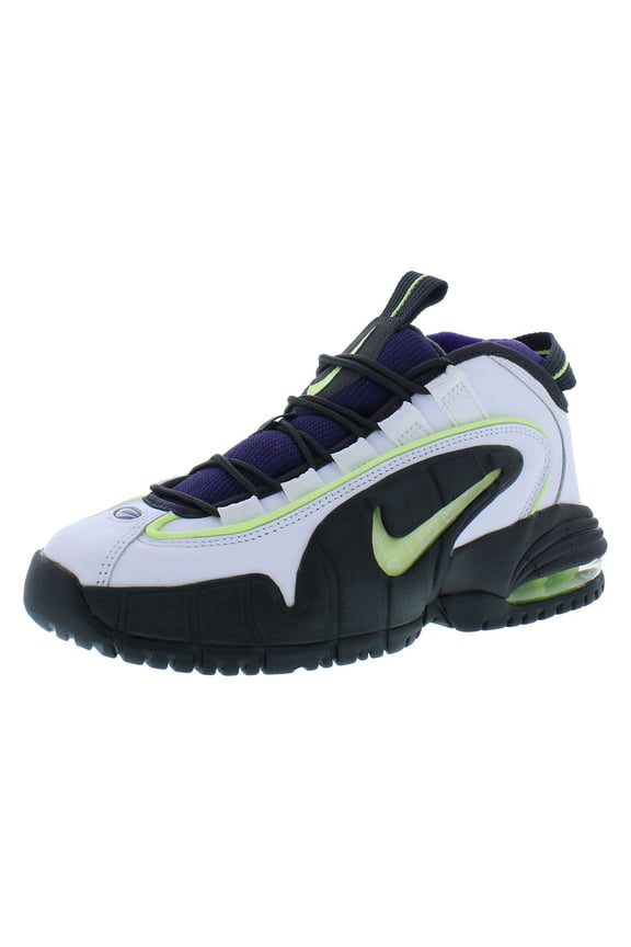 Air Max Penny 1 GS Boys Shoes Size 4, Color: White/Grey/Yellow