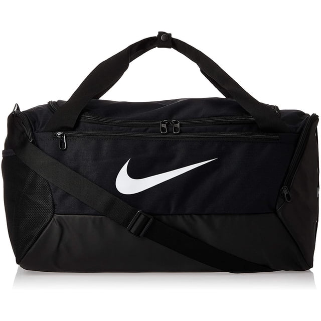 NIKE Brasilia Small Duffel 9.0, Black/Black/White, Misc