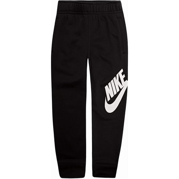 NIKE Children's Apparel Boys' Little Fleece Jogger Pants Discontinued, Black/White, 5